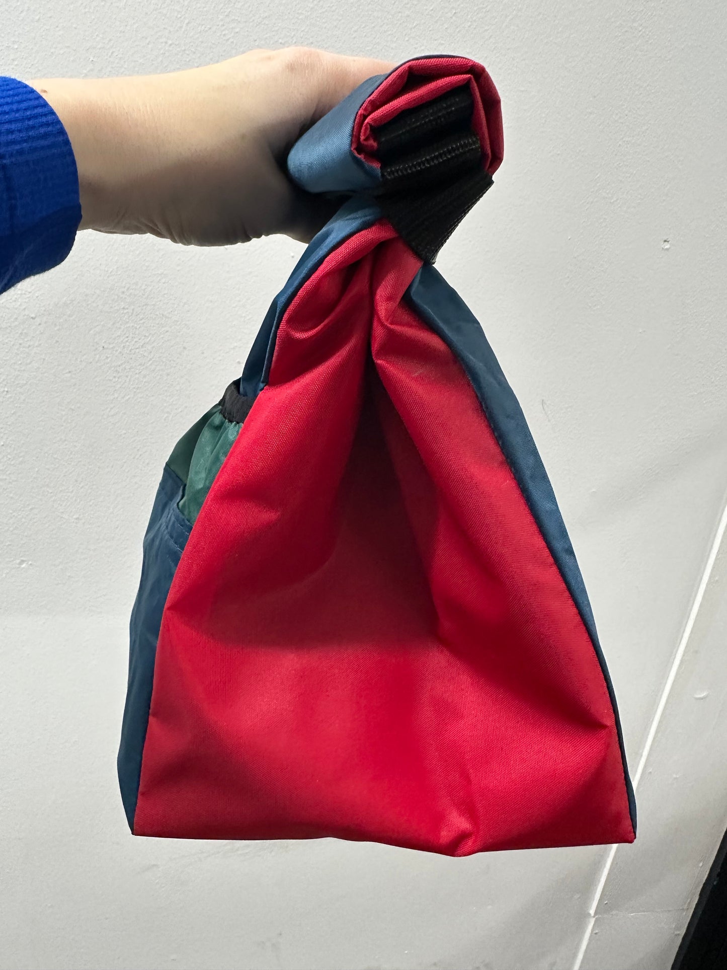 Circular Upcycled Lunch Bag - Blue/Green/Red