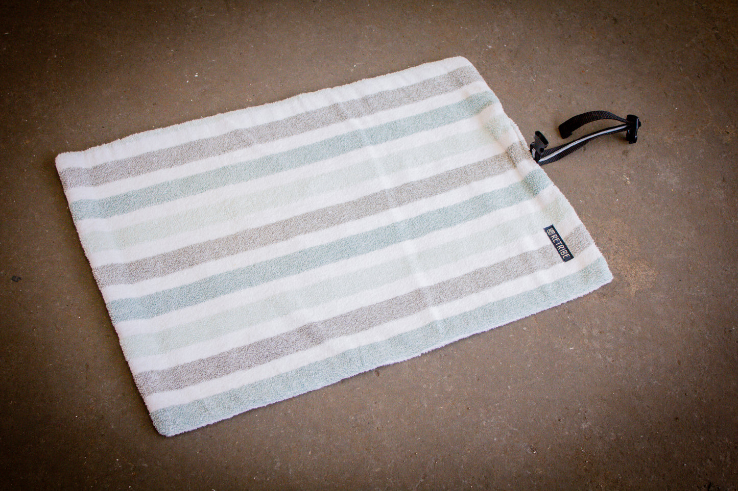 Large Grounded Upcycled Roll Mat Stripes